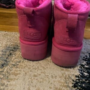 UGG Pink Shearling Boots